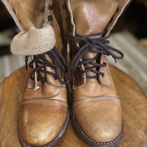 Bed Stu Judgement Lace Up Boots Booties in Tan Rustic Women’s Size 8 - Picture 5 of 5